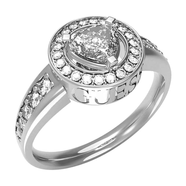 Guess Damen Ring Mama Non Mama Ring JUBR04671JW - Silber / 58