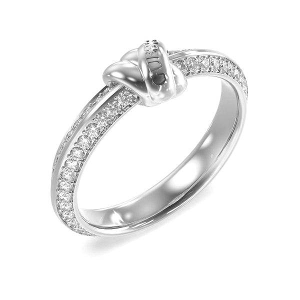 Guess Damen Ring Ring Knot You JUBR04057JW - Silber / 50