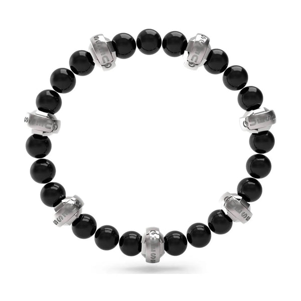 Guess Herren Armband Edgy Styles JUMB04057JW - Silber/Schwarz
