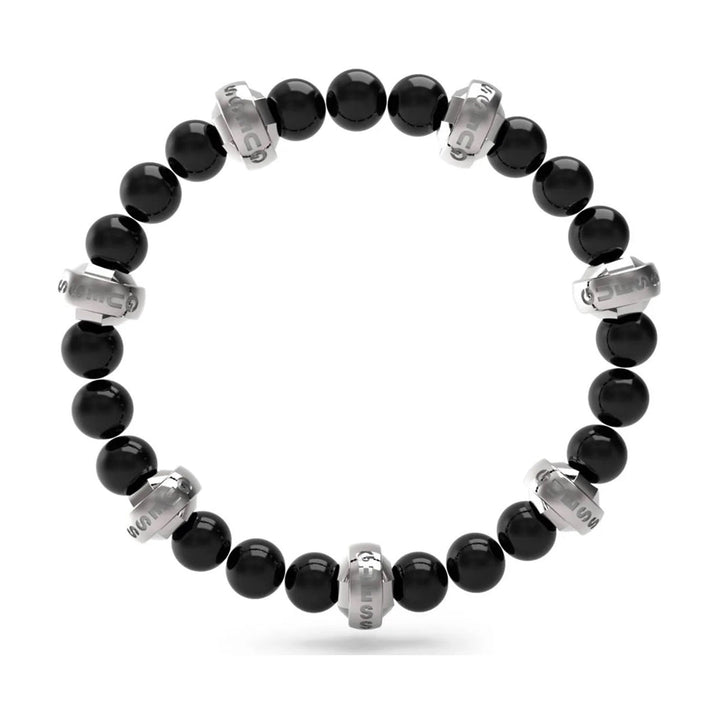 Guess Herren Armband Edgy Styles JUMB04057JW - Silber/Schwarz