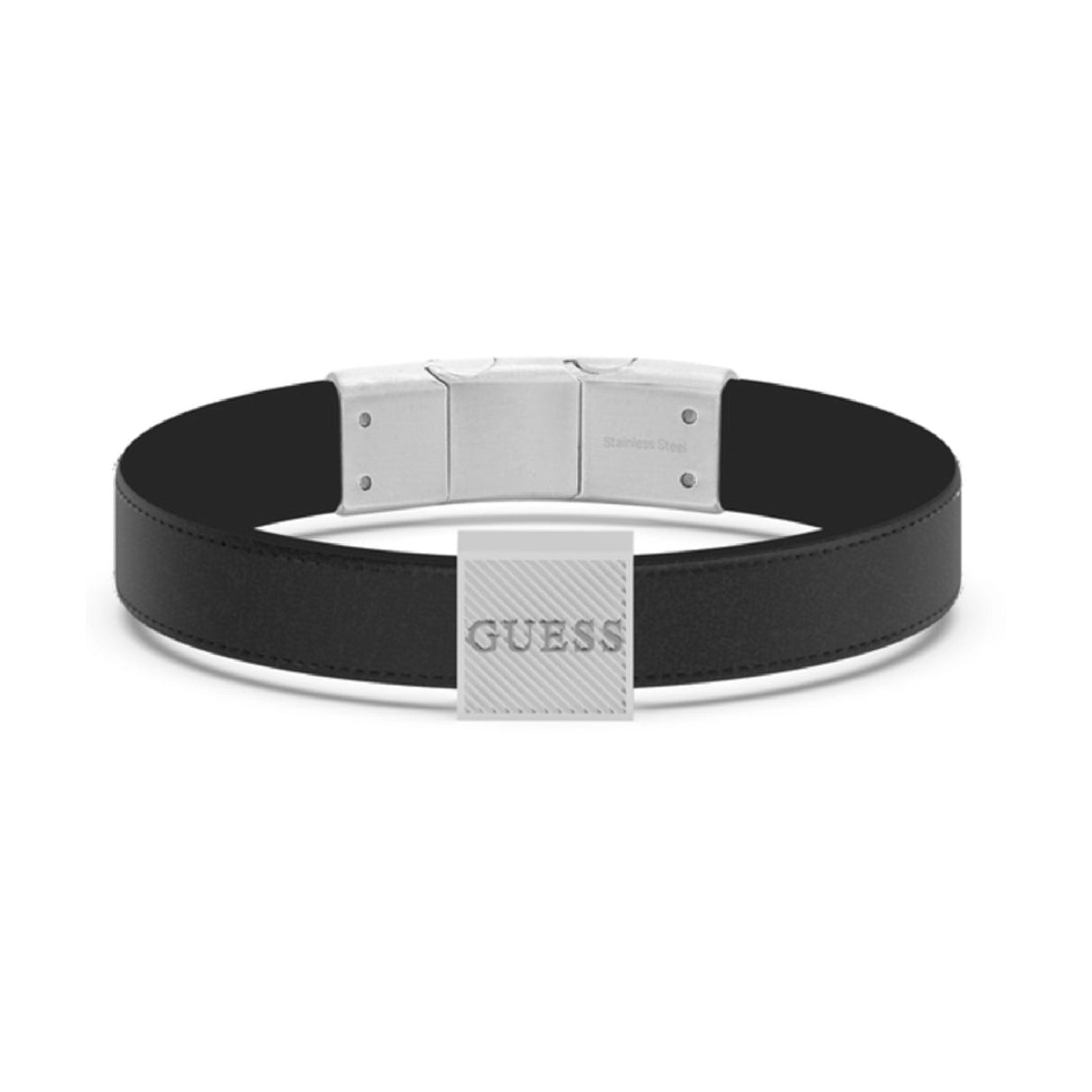 Guess Herren Armband JUMB03031JW - Silber/Schwarz