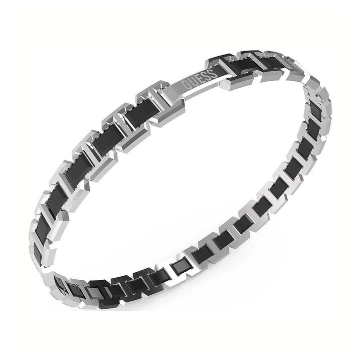 Guess Herren Armband JUMB04030JW - Silber/Schwarz