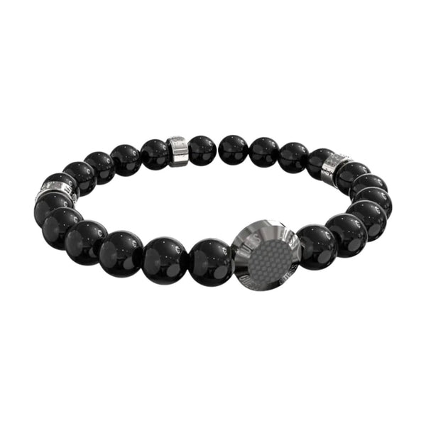 Guess Herren Armband JUMB04049JW - Silber/Schwarz