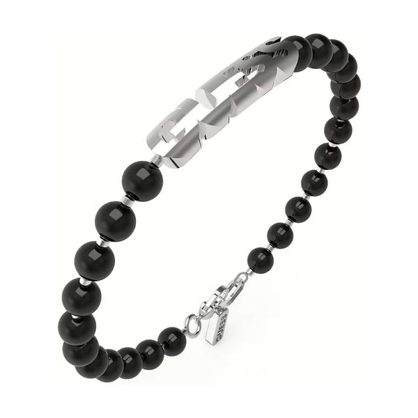 Guess Herren Armband JUMB04059JW - Silber/Schwarz / XS / Silber/Schwarz / S / Silber/Schwarz / L