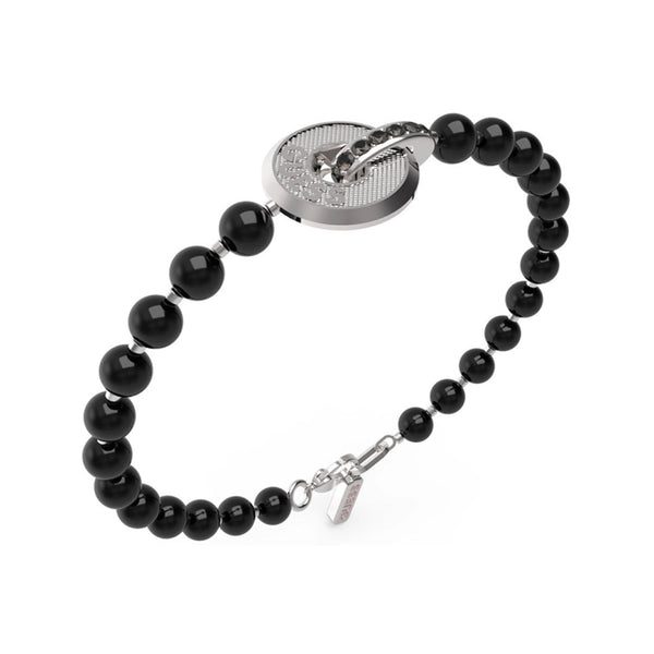 Guess Herren Armband JUMB04060JW - Silber/Schwarz / XS / Silber/Schwarz / S / Silber/Schwarz / L