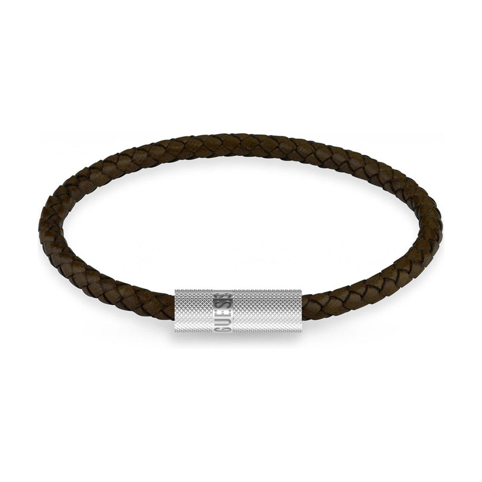 Guess Herren Armband JUXB03238JW - Silber/Braun / 23 CM / Silber/Braun / 21 CM - View 2
