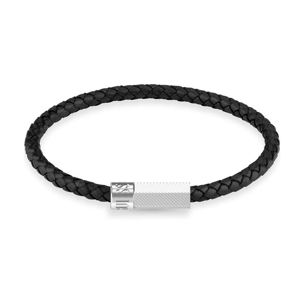 Guess Herren Armband JUXB03240JW - Silber/Schwarz / 23 CM / Silber/Schwarz / 21 CM