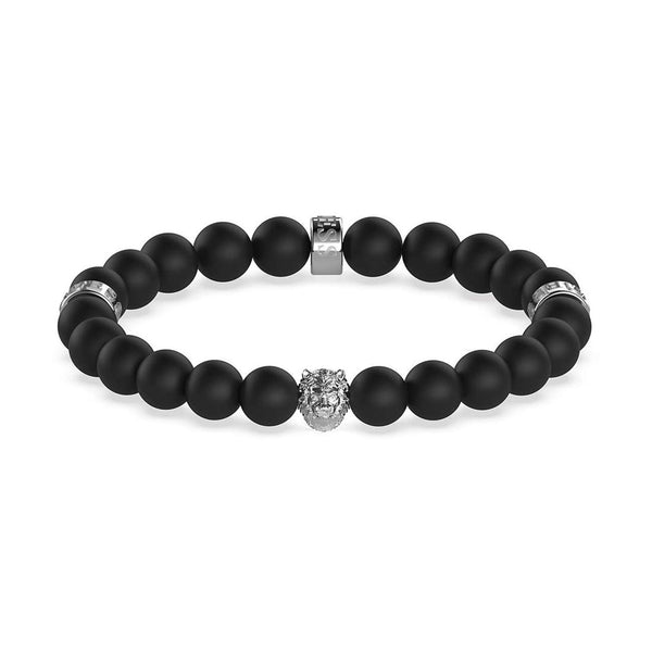 Guess Herren Armband Lion King JUMB01303JW - Silber/Schwarz