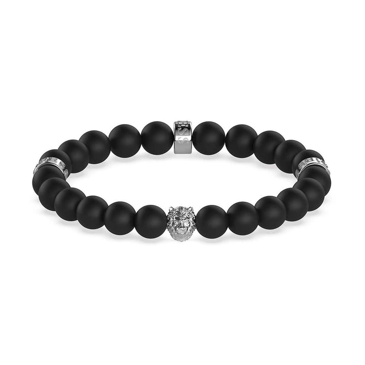Guess Herren Armband Lion King JUMB01303JW - Silber/Schwarz