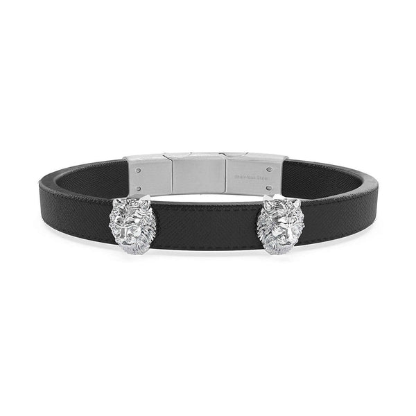 Guess Herren Armband Lion King JUMB01311JW - Silber/Schwarz