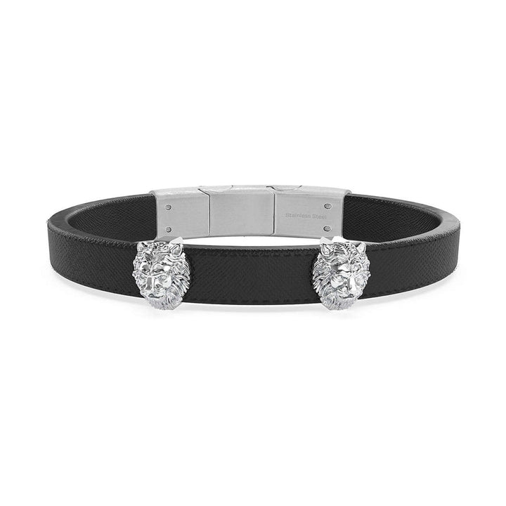 Guess Herren Armband Lion King JUMB01311JW - Silber/Schwarz