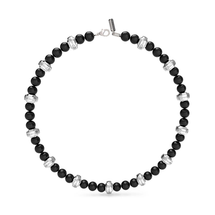 Guess Herren Halskette Edgy Styles JUMN04056JW - Silber/Schwarz