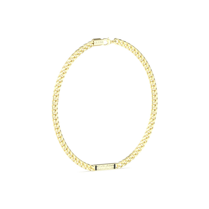 Guess Herren Halskette Schriftzug JUMN04400JW - Gold/Schwarz - View 2