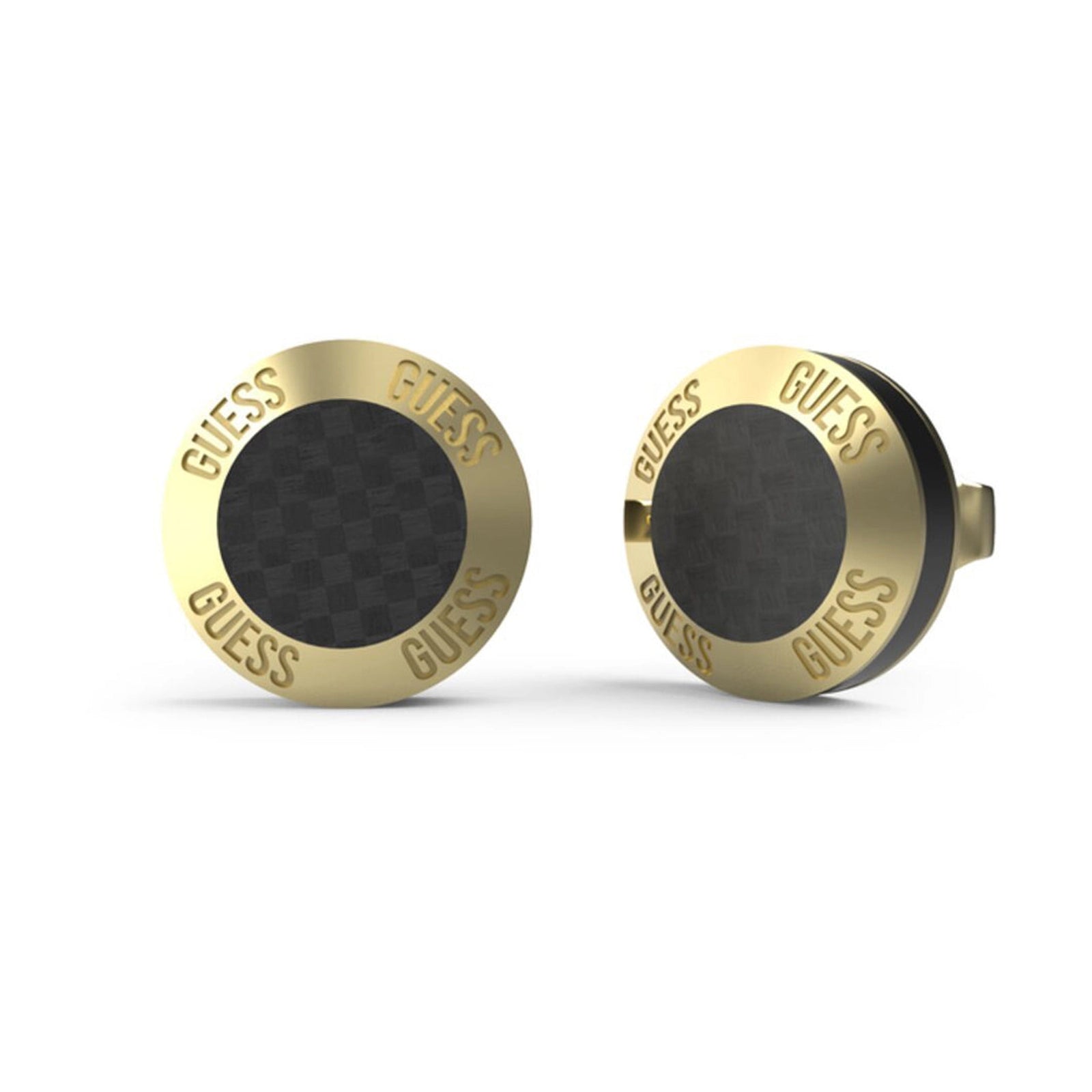 Guess Herren Ohrstecker JUME04040JW - Gold/Schwarz - View 2