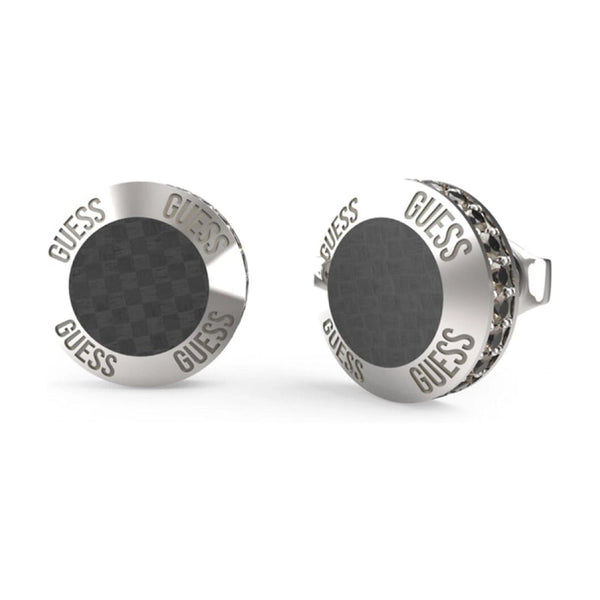 Guess Herren Ohrstecker JUME04040JW - Silber/Schwarz