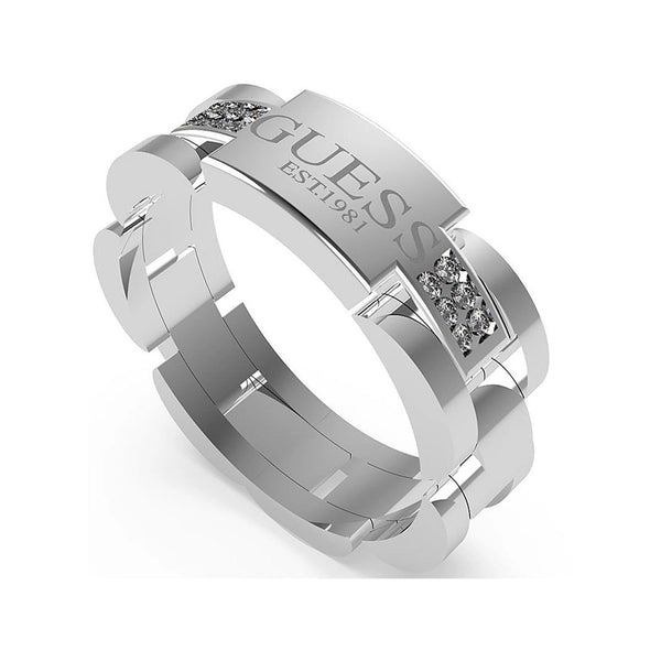 Guess Herren Ring JUMR01344JW - Silber / 64 / Silber / 62