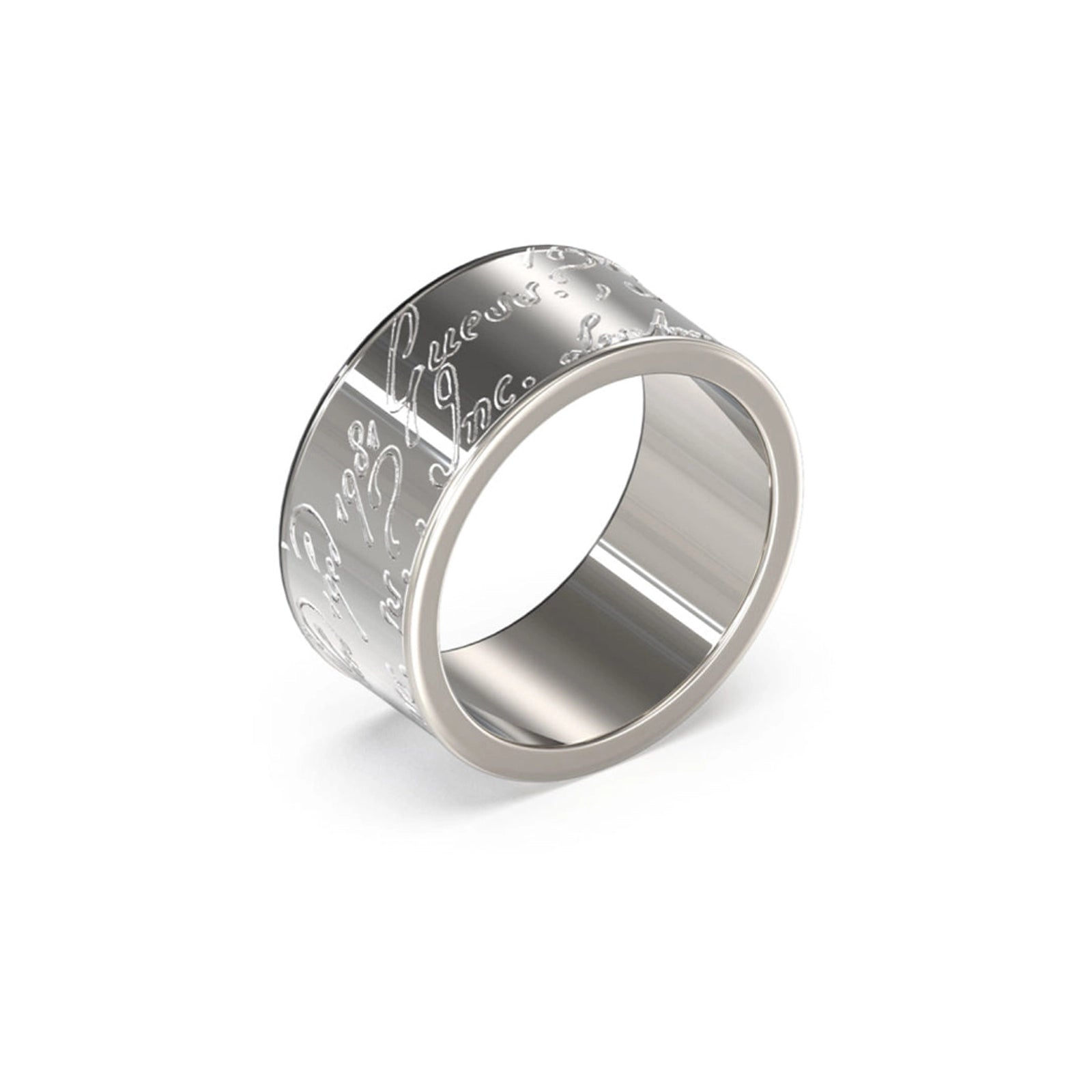 Guess Herren Ring Ring Schriftzug JUMR04405JW - Silber / 66