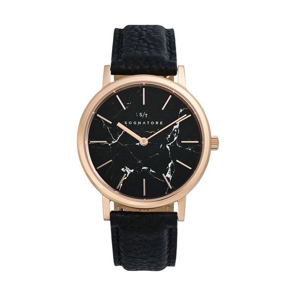 Sognatore Marble Black Rose Gold Damenuhr / Herrenuhr - Sognatore - Main Product Image